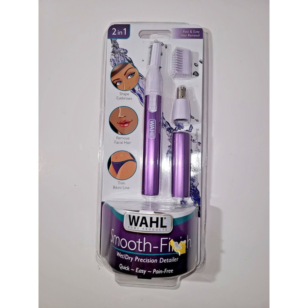 Wahl- Smooth Finish  Precision Shaver  Detailer  Purple Cordless -WET OR DRY NWT